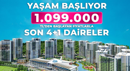 Meva Şehir'de Yaşam Başlıyor! 0,99 Kredi Oranı-hemen Tapu