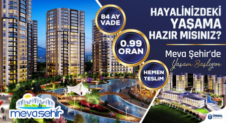 Meva Şehir'de Yaşam Başlıyor! Hemen Teslim